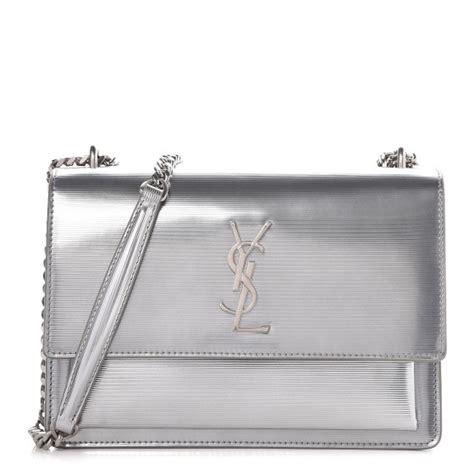 ysl specchio|SAINT LAURENT Specchio Calfskin Striped Medium Monogram .